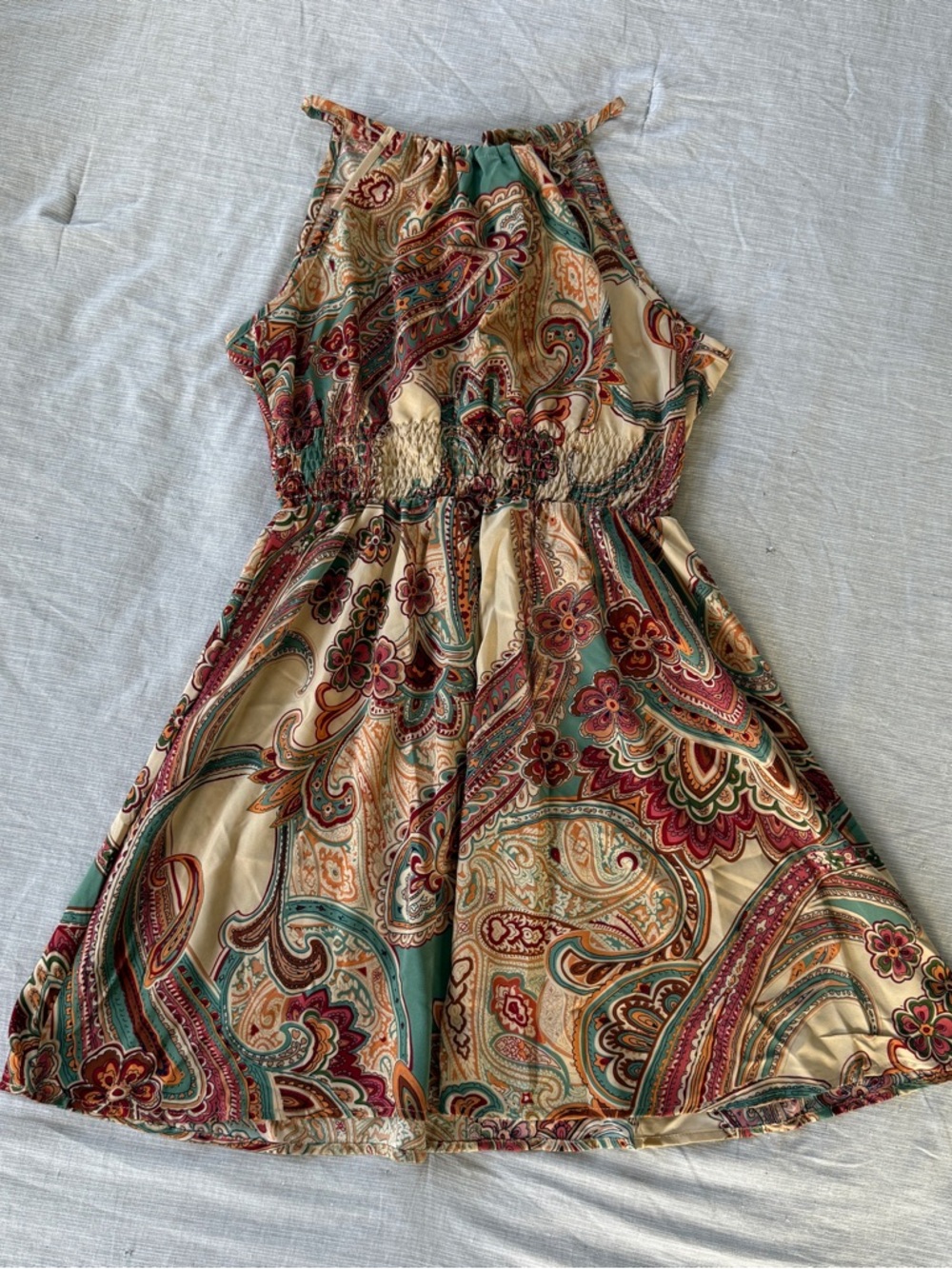 Paisley Halter Neck Dress
